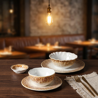Assiette de Dîner de Restaurant Style Japonais en Porcelaine, Assiette Chapeau de Paille, Assiette à Pâtes, Assiette à Soupe, Assiette Creuse, Vaisselle en Gros