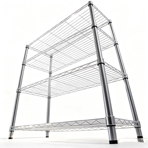 Scaffale Metallico per Stoccaggio, Robusto Scaffale a Filo, Ripiano per Coltivazione Funghi, Scaffale per Piante, per Ufficio e Magazzino - Product Image 5