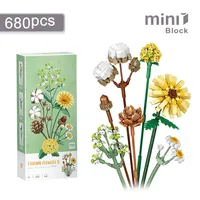LOZ 1670 1671 1672 Cactus Mini, Bonsái Creativo, Simulación de Plantas Verdes, Flores Decorativas, Juego de Bloques de Construcción para Regalo