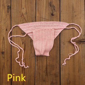Sous-vêtements sexy pour hommes, respirants, crochetés à la main, string pour bronzer, string en tricot - Product Image 1