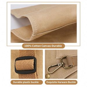 Free Sample Cross Multip Pocket Adjustable <b>Apron</b> Unisex Canvas Heavy Duty <b>Waterproof</b> Tool Work <b>Apron</b> - Product Image 3
