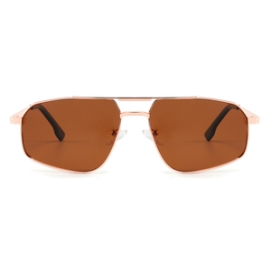 Gafas de Sol de Piloto Rectangulares Unisex, Montura Metálica, Lentes Degradados en Morado, 100% Protección UV para Adultos, para Exteriores - Product Image 6