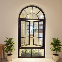 Ventana Francesa de Aluminio de Estilo Vintage, Delgada, con Aislamiento Acústico para Uso Exterior y en Baños