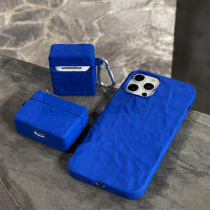 Étui <span class=keywords><strong>Airpods</strong></span> Pro bleu mat et froissé pour <span class=keywords><strong>Apple</strong></span> <span class=keywords><strong>Airpods</strong></span> 1 <span class=keywords><strong>2</strong></span> 3, boîtier <span class=keywords><strong>de</strong></span> chargement pour écouteurs <span class=keywords><strong>sans</strong></span> <span class=keywords><strong>fil</strong></span> - Product Image 5