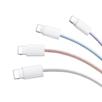 Kabel USB C ke 8 Pin Nylon Braided 20W PD Pengisian Cepat Kabel Data untuk iPhone 8 X 11 12 13 14 Pro Max iPad 1M 1.5M 2M OEM ODM