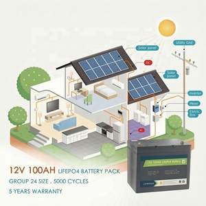 <b>Deep</b> <b>Cycle</b> <b>12V</b> Lithium Ion RV <b>Batteries</b> Lifepo4 <b>Battery</b> Pack <b>12v</b> 100ah for RV/Motorhome - Product Image 2