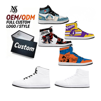 Zapatillas Personalizadas de Anime para Niños, Diseño de Una Pieza, Estilo Deportivo, Protección de Tobillo, Patrón de Anime Personalizado