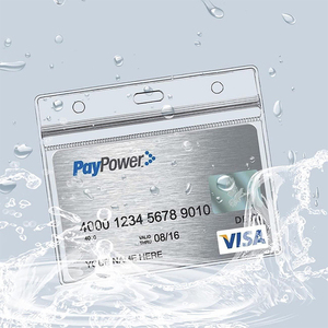 Insignia de nombre horizontal de PVC transparente, portatarjetas de identificación de Trabajo para Empleados de negocios, suministros escolares y de oficina - Product Image 4