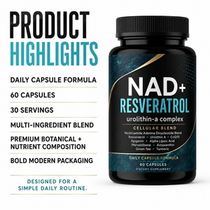 ผลิตภัณฑ์เสริมอาหาร NAD Plus ปรับแต่งได้ 1000 มก. ต่อหนึ่งหน่วยบริโภค 60 หน่วยบริโภค ปราศจากกลูเตน มังสวิรัติ อุดมด้วยสารต้านอนุมูลอิสระ ได้รับการรับรองมาตรฐาน GMP และ HACCP อายุการเก็บรักษา 24 เดือน - Product Image 2