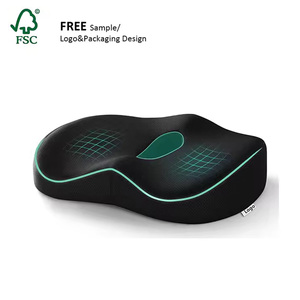 Coussin de siège ergonomique personnalisable <span class=keywords><strong>pour</strong></span> chaise de bureau et voiture, avec soutien orthopédique <span class=keywords><strong>pour</strong></span> les fesses et le coccyx, rembourrage 100% fibre de polyester - Product Image 1