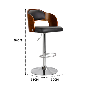 Milieu du siècle moderne réglable Faux cuir Base en métal <span class=keywords><strong>noir</strong></span> <span class=keywords><strong>bois</strong></span> courbé <span class=keywords><strong>chaise</strong></span> <span class=keywords><strong>de</strong></span> <span class=keywords><strong>Bar</strong></span> en <span class=keywords><strong>bois</strong></span> îlot <span class=keywords><strong>de</strong></span> cuisine chaises <span class=keywords><strong>de</strong></span> <span class=keywords><strong>Bar</strong></span> en <span class=keywords><strong>bois</strong></span> pour la cuisine - Product Image 2