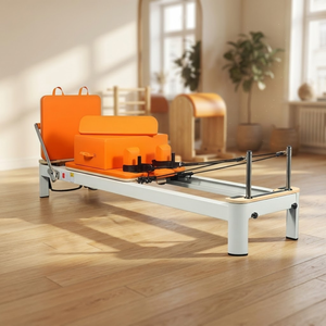 Mesin Reformer Pilates |   Aluminium Putih 2 in 1 Combo |   dengan Perlengkapan Pilates Lengkap - Product Image 1
