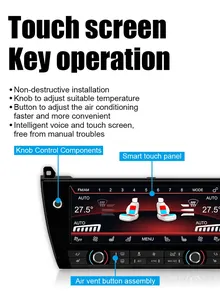 Painel De Controle De Ar Condicionado Clima para BMW série 5 F10 x5 tela de ar condicionado AC Touch Screen