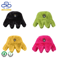 Chapeau Bob Personnalisé en Fausse Fourrure Tie-Dye OEM, Chapeau de Pêcheur Doux et Moelleux, Chaud pour l'Hiver, Extérieur, Unisexe, Vente en Gros, 4 Couleurs