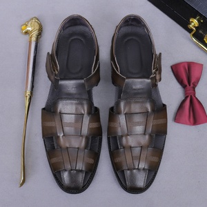 Sandalias Casuales de Verano para Hombre, de Cuero Vacuno, Capa Superior de Cuero Genuino, Diseño Transpirable con Punta Redonda, Hebilla de Cuero Genuino, Estilo Outdoor - Product Image 4