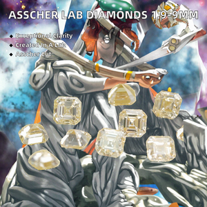 เพชรหลวมทรงแฟนซีแอสเชอร์เจียระไนแบบบริลเลียนท์ ขนาด 2 มม.-5.5 มม. คุณภาพ VS1 เพชรเลี้ยงในห้องปฏิบัติการ สำหรับทำเครื่องประดับคุณภาพสูง คอลเลคชั่นเพชรสร้างในห้องปฏิบัติการ - Product Image 2