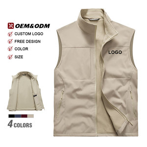 <span class=keywords><strong>Gilet</strong></span> en <span class=keywords><strong>polaire</strong></span> personnalisé avec logo, isolation thermique, multi-poches, pratique, pour le sport, l'hiver, la randonnée en plein air, fermeture éclair, en laine, pour hommes - Product Image 2