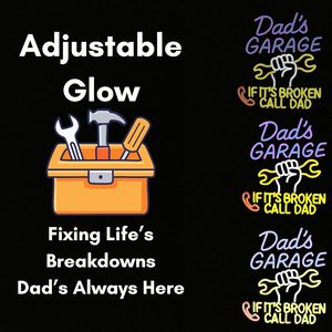 En stock, enseigne au néon « Dad Is <span class=keywords><strong>Garage</strong></span> », décoration murale lumineuse LED pour la « Man Cave », le <span class=keywords><strong>garage</strong></span>, la boutique et les cadeaux pour les passionnés de voitures, néons personnalisés - Product Image 5