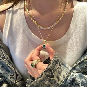 Conjunto de Collar y Pulsera con Colgante de Margarita Pequeña de Plata de Ley S925 y Turquesa, Estilo Tela, Lujoso, Antiguo, Colgantes y Dijes Finos - Product Image 2