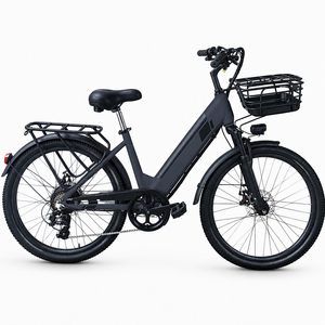Vélo hybride urbain pour femmes, style rétro, cadre en aluminium 26'', fourche en aluminium, 7 vitesses, batterie au lithium 36V, 350 watts, populaire - Product Image 6