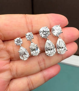 Pendientes Colgantes de Plata con Forma de Ancla y Corte Pera de 6 Quilates, Lujosos y Modernos, para Bodas y Fiestas, con Diamantes de Moissanita, Regalo de Recuerdo Cristiano - Product Image 5