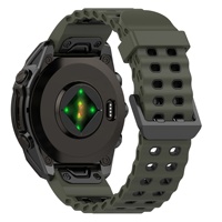 Bracelet de montre en silicone respirant bicolore Ocean Loop pour Garmin Fenix 8X 7X 6, bracelet de montre à fixation rapide pour Forerunner 965 955