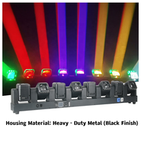 Barra de Luces LED RGBW de 8x40W de Nuevo Diseño, Iluminación de Escenario con Cabezal Móvil Programable DMX512 con Efecto de Enfoque Flash Dye
