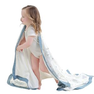 Newborn Bamboo Fiber Four Seasons Baby Blanket Gauze Small Cover Swaddling Cloth 6-layer Summer Cool <strong>Quilt</strong> - Product Image 5