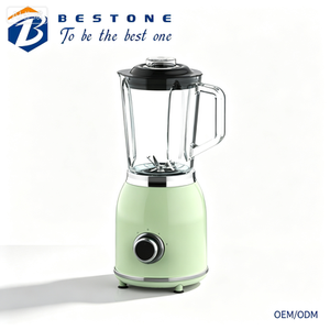 Mixeur de comptoir rétro, style vintage, avec pot en verre, machine à mélanger électrique pour la cuisine à domicile - Product Image 1