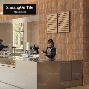 Gạch đất nung Đỏ Trung Quốc gạch khảm cà phê công nghiệp thanh gạch khảm ngoài trời thiết kế phòng tắm nhà bếp khách sạn gạch ốp tường - Product Image 1