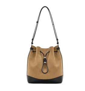 Bolso bandolera retro con cordón ajustable para mujer, estilo cubo, imitación de cuero de gamuza, bolso de mano de lujo para mujer. - Product Image 3