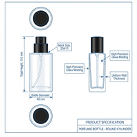 Flacon de parfum en verre vide de luxe de 10 ml avec pulvérisateur à pompe pour l'emballage de parfums (couleur personnalisée)