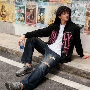 Sudadera con Capucha Personalizada de Alta Calidad para Hombre, Estilo Y2K, con Estampado Gráfico Digital, Tejido Grueso de 400 g/m², Hombros Caídos, Corte Holgado - Product Image 2