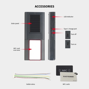 EASYGUARD Llave Digital para Smartphone con Energía Solar Recargable y Bloqueo/Desbloqueo NFC, Compatible con Llave de Coche, Tamaño PCB 57x44x7mm con Botón de Presión - Product Image 2