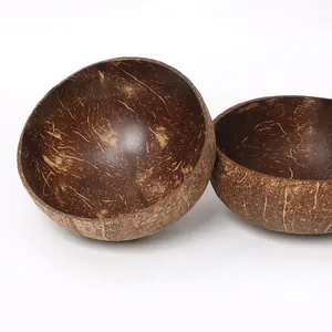 Groothandel 100% Natuurlijke Kom Bowler Kokosnoot Gepolijst Keukengerei Kokosnoot Lak Kommen Bamboe Kokosnoot Lakwerk Kommen