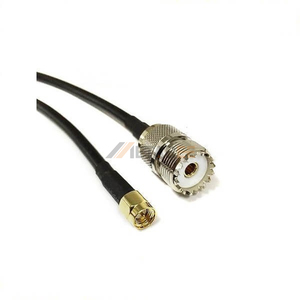 Connecteur de câble UHF mâle vers SMA RG58 femelle PL259 SO239 coudé à <span class=keywords><strong>90</strong></span> degrés SO-239 - Product Image 1