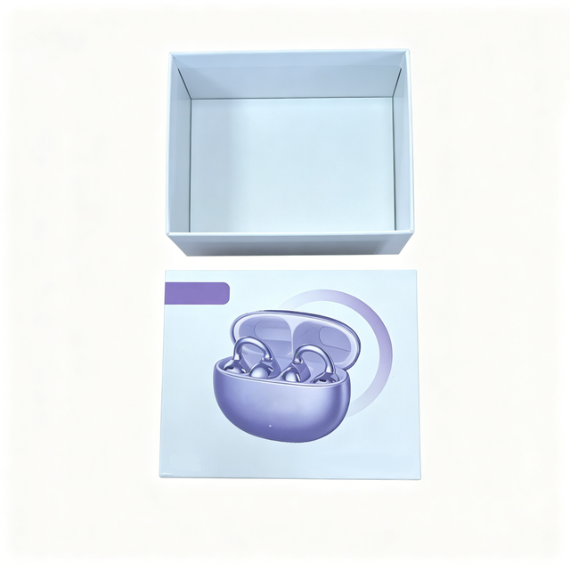 Custom Logo Rigid Cardboard Earphone Packaging Box Premium Wireless Earbuds Gift Box Lid and Base Paper Box for Electronics