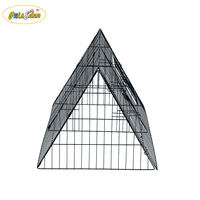 Triangle extérieur lapin lapin huche maison pour petits animaux, cage à lapin en métal pliante