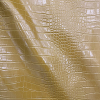 Vente en gros de tissu Croc imperméable en cuir artificiel PVC gaufré crocodile pour sacs, meubles et décoration