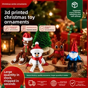 YIDA Bestseller Ornements de Noël miniatures imprimés en 3D (bonhomme de <span class=keywords><strong>neige</strong></span>, homme en pain d'épices) - PLA écologique pour impression 3D de bureau - Product Image 2