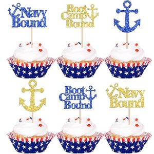 Décorations de gâteaux sur le thème <span class=keywords><strong>militaire</strong></span> : Piques pour cupcakes « En route vers le camp d'entraînement », décorations pour cérémonie de bienvenue, fournitures pour fête d'anniversaire sur le thème de l'armée - Product Image 2