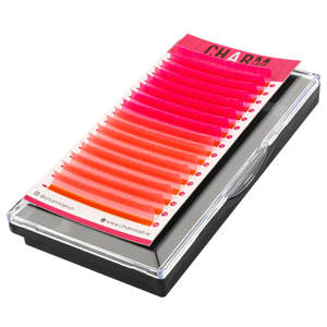 Extensiones de pestañas de fibra PBT coreana vegana Rosa color varios rizos extensiones de pestañas de colores suaves bandeja de pestañas individuales al por mayor - Product Image 3