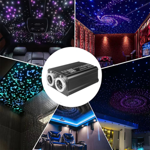 Kit d'éclairage LED à fibres optiques pour voiture, lampe de plafond à changement de couleur, fil pour la décoration intérieure du toit du véhicule - Product Image 1
