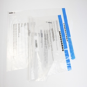 Sac de sécurité transparent de qualité casino avec étiquette inviolable pour le contrôle des jetons de jeu et de l'argent liquide - Product Image 1