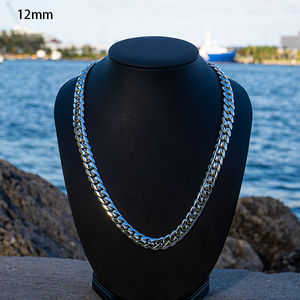 Wholesale High Quality 18k Gold Plating Custom 925 Silver Cuban Link Chain Hip Hop Jewelry 12mm Miami Cuban Chain Necklace - Product Image 1