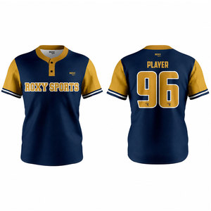 Maillot de baseball personnalisé OEM imprimé par sublimation, respirant, séchage rapide, 100 % polyester, pour homme et femme - Product Image 6