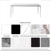 Ensemble table et chaises de salle à manger de style italien minimaliste moderne, table rectangulaire en alliage d'aluminium, 2 places, pour salon, petite taille