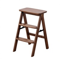 Nouveau Tabouret Escabeau Pliant Multifonctionnel en Bambou, Chaise d'Accès à Trois Marches, Banc Surélevé, Pouf pour la Maison