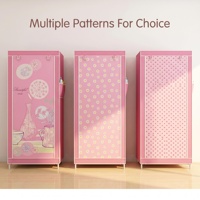 Armoire Portable Pliable en Toile Non Tissée avec Structure Métallique pour Chambre, Rangement de Jouets et Vêtements