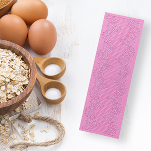 Homesun Hình Chữ Nhật 11.8*3.93Inch Silicone Fondant Ren Khuôn Mẫu Bánh Trang Trí Khuôn Mẫu Đường Nướng Ăn Được Lưới Kim Cương Sò Nước - Product Image 6